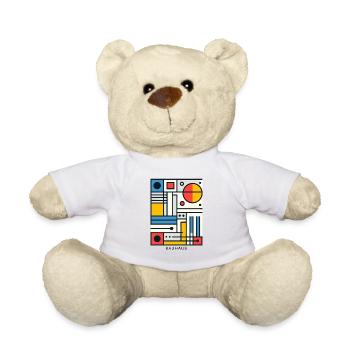 Bauhaus Architecture Geometric Aesthetic - Teddy Bear - white - Front