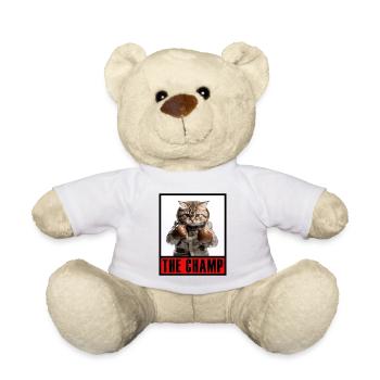 Lustige Katze Boxen Kampfsport MMA Martial Arts - Teddy - Weiß - Vorne
