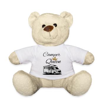 Reine du camping-car Reine du camping-car - Nounours - blanc - Devant