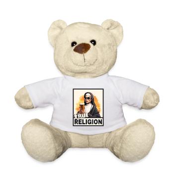 Sexy Nonne trinkt Alkohol Lustiger Spruch - Teddy - Weiß - Vorne