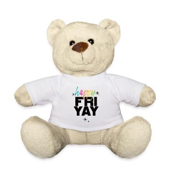 Glücklich Fri Yay Lehrer Wochenende Lustig Meme - Teddy - Weiß - Vorne