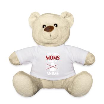 Christian Moms Against Anime Humor Tee - Teddy Bear - white - Front