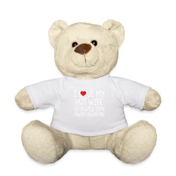 Dévoué mari drôle relation vêtements - Nounours - blanc - Devant