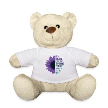 Krieger Für Geistige Gesundheit Lila Und Türkis - Teddy - Weiß - Vorne