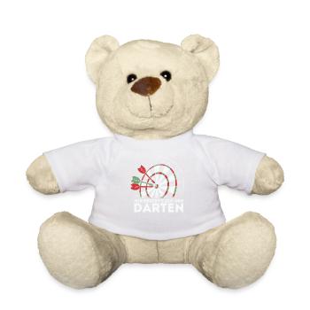 Dart Night Humor Dartboard Design - Teddy Bear - white - Front