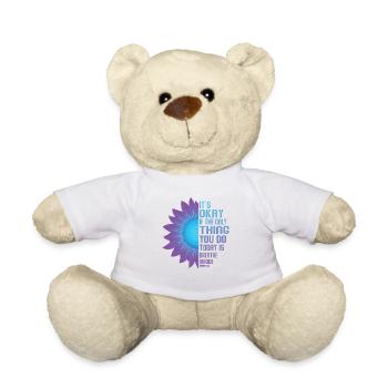 Krieger Für Geistige Gesundheit Lila Und Türkis - Teddy - Weiß - Vorne