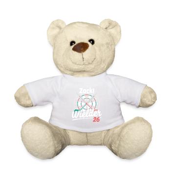 Dartspieler Humor Zack 26 Tee - Teddy - Weiß - Vorne