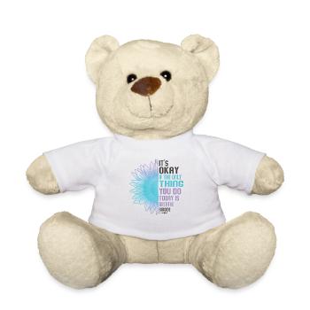 Krieger Für Geistige Gesundheit Lila Und Türkis - Teddy - Weiß - Vorne