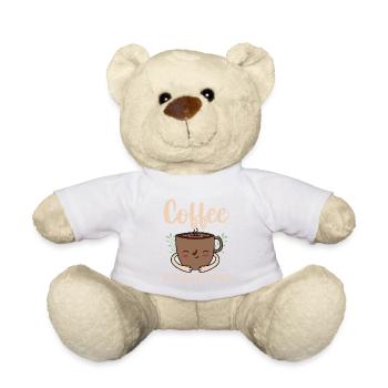 Café câlin dans une tasse confort Tee - Nounours - blanc - Devant