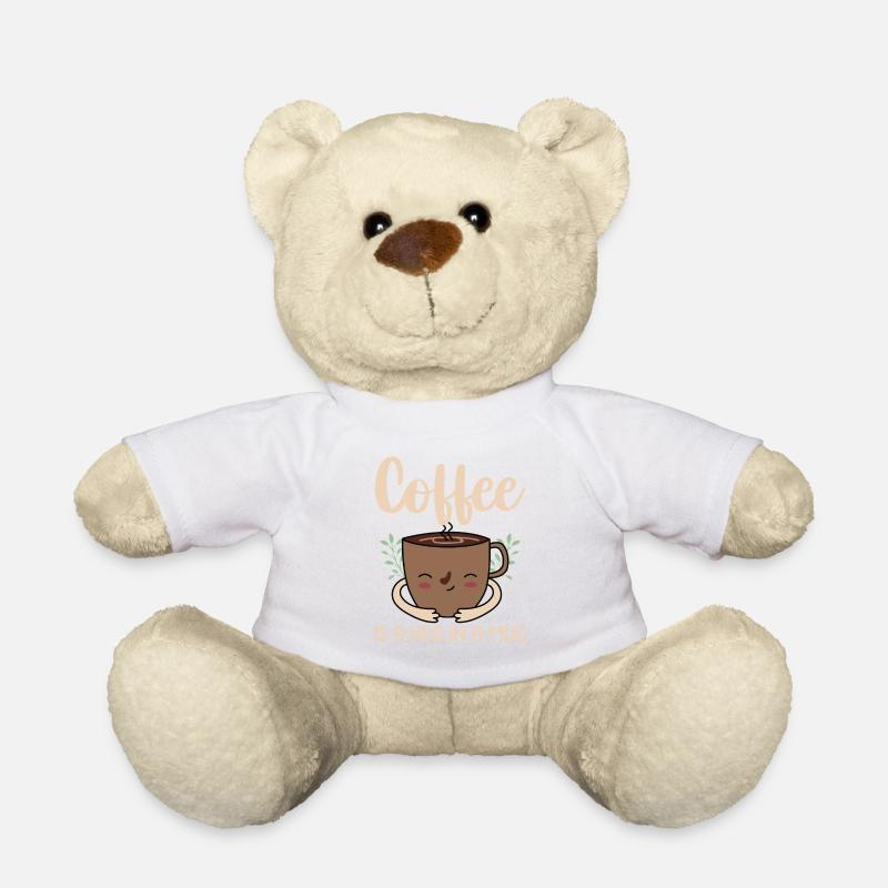 Coffee Hug In A Mug Comfort Tee - Teddy Bear - white