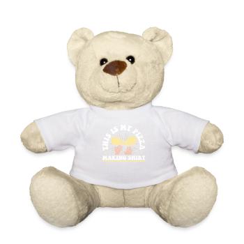 T-shirt cuisine de l’amateur de pizza - Nounours - blanc - Devant