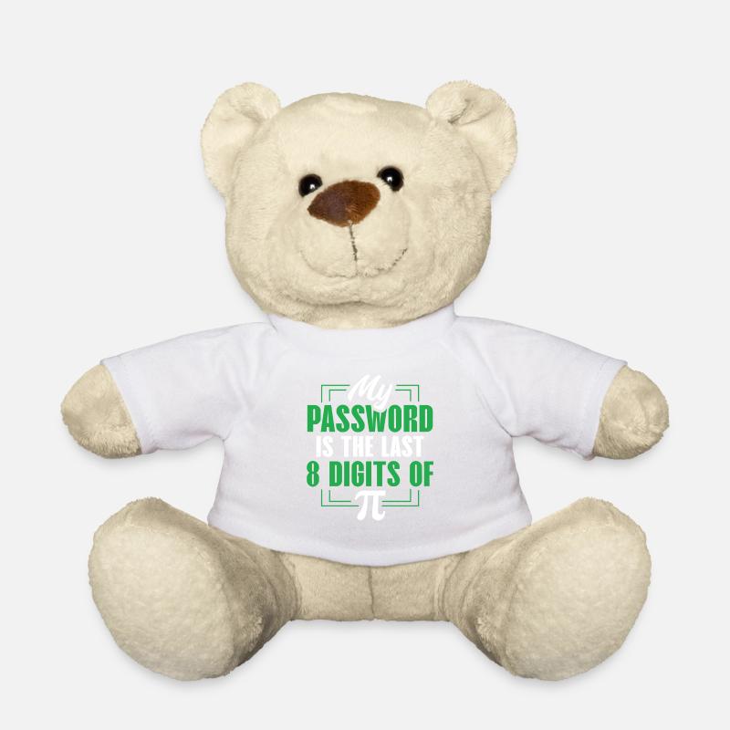 Pi chiffres mot de passe math humour tee - Nounours - blanc