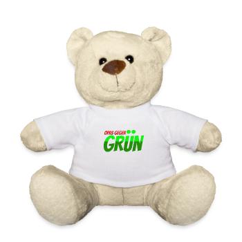 T-shirt Grand-père contre Vert Ironique - Nounours - blanc - Devant