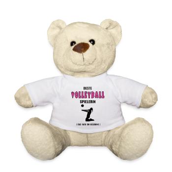 Volleyball Spielerin Beste Volleyballerin Geb Jubi - Teddy - Weiß - Vorne