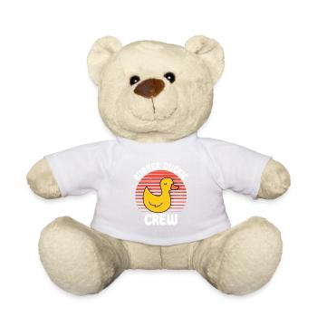 T-shirt Duckie Crew en caoutchouc - Nounours - blanc - Devant