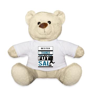 Futsal Trainer Bester Futsaltrainer Hallenfußball - Teddy - Weiß - Vorne