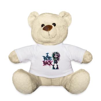 Rebellious with - Chemise Power Femme - Nounours - blanc - Devant
