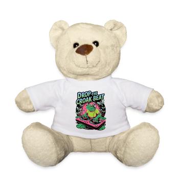 DJ-Frosch am Croak-Beat - Teddy - Weiß - Vorne