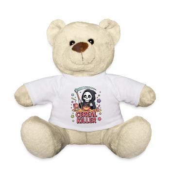 Funny Grim Reaper with Muesli - Teddy Bear - white - Front