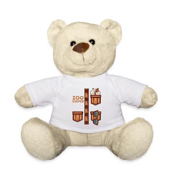 T-shirt Zoo Keeper Rongeur visiteur gardien de la faune - Nounours - blanc - Devant