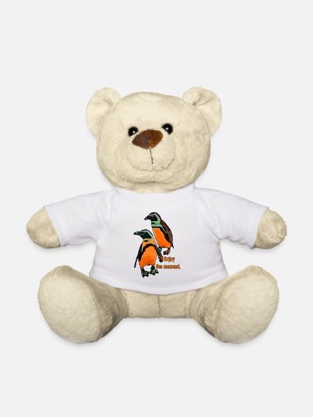 Penguin orange - Teddy Bear - white