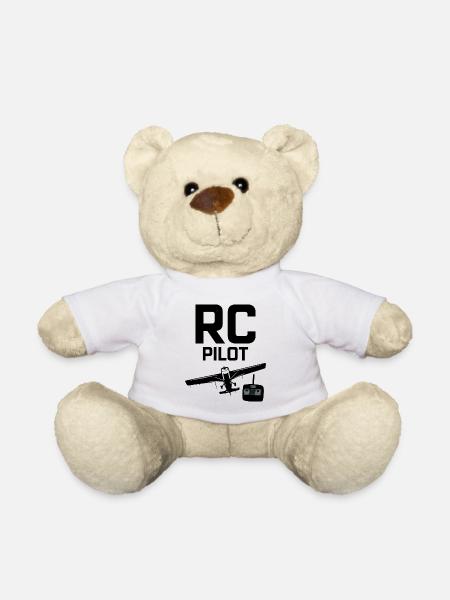 RC Modellflugzeuge Flugzeug Flugzeug Pilot lustiges Geschenk - Teddy - Weiß