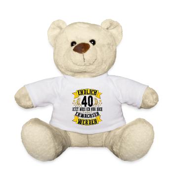 40. Geburtstag Mann 40.Ehrentag 40. Jubiläum Fun - Teddy - Weiß - Vorne