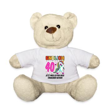 40. Geburtstag Mann 40.Ehrentag 40. Jubiläum Fun - Teddy - Weiß - Vorne