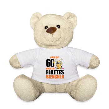60 Geburtstag Frauen Geschenk lustig Biene Imker - Teddy - Weiß - Vorne