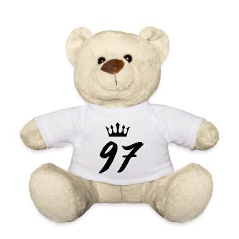 97 Couronne numérique - Nounours - blanc - Devant
