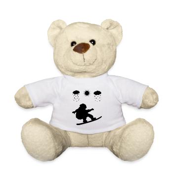 All seasons and snowboarding - (2) - Teddy Bear - white - Front