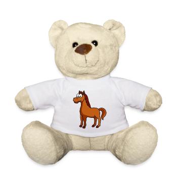 Horse Comic Animal - Teddy Bear - white - Front
