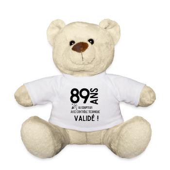 89 ans validé - Nounours - blanc - Devant