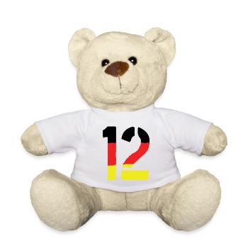 12 Number symbol Germany - Teddy Bear - white - Front