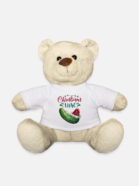 Frohe Weihnachten lustige Weihnacht Gurke - Teddy - Weiß