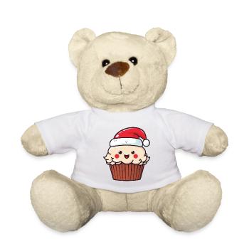 Muffin Cake Baking Christmas - Teddy Bear - white - Front