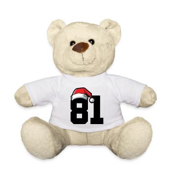 81 Number Christmas - Teddy Bear - white - Front