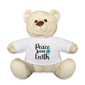 Peace on Earth Peace in the World - Teddy Bear - white - Front