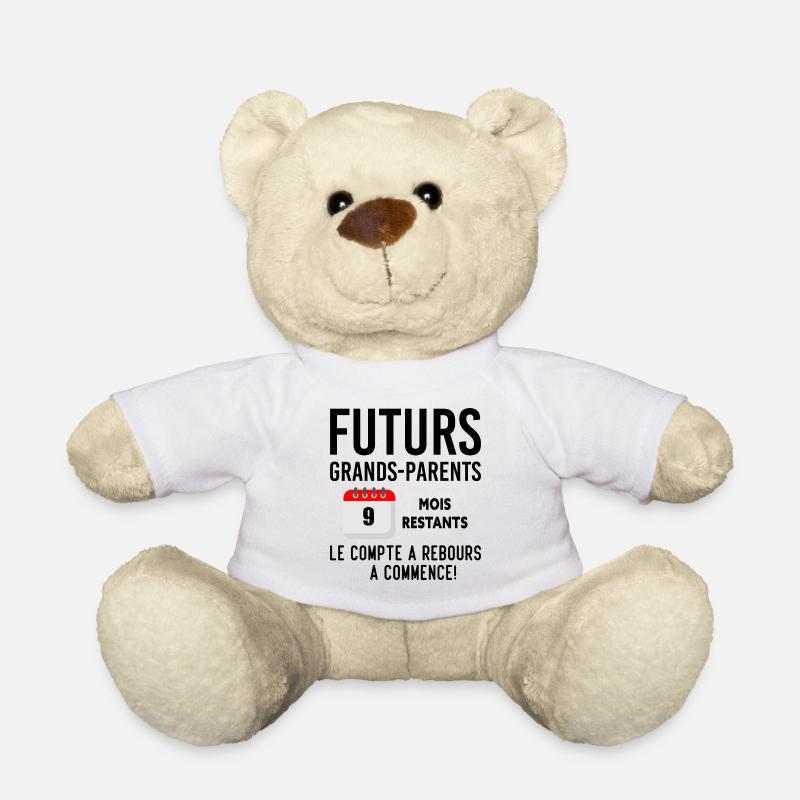 Futurs Grands Parents Cadeau Annonce de Grossesse - Nounours - blanc