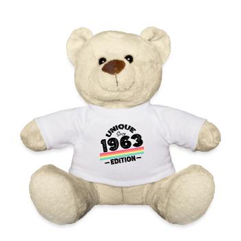 Unique depuis 1963 Edition Anniversaire Millésime 1963 - Nounours - blanc - Devant