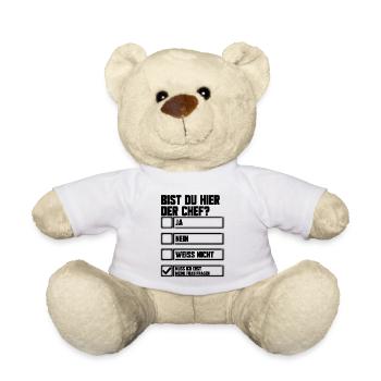 Bist du der Chef? Ja, Nein, muss ich meine Frau - Teddy - Weiß - Vorne