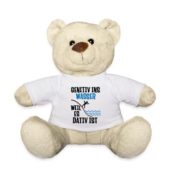 Genitiv ins Wasser weil es Dativ ist Spruch - Teddy - Weiß - Vorne