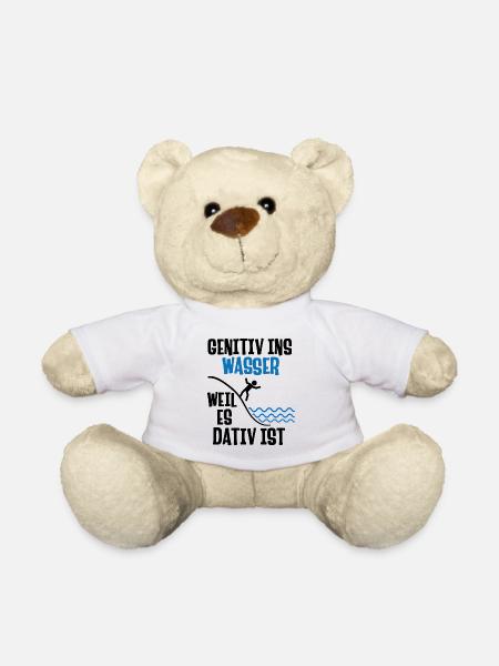 Genitiv ins Wasser weil es Dativ ist Spruch - Teddy - Weiß