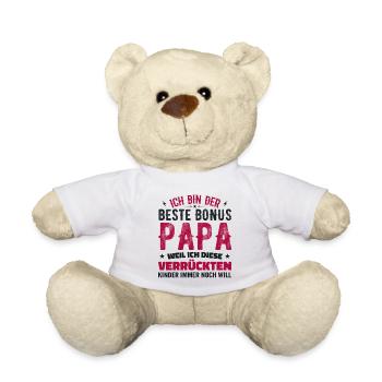 Bonus papa Beau-père Cadeau papa bonus papa - Nounours - blanc - Devant