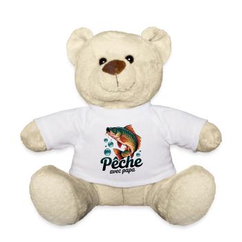 Pêcher avec papa, c'est le top. Carpe sautante - Nounours - blanc - Devant