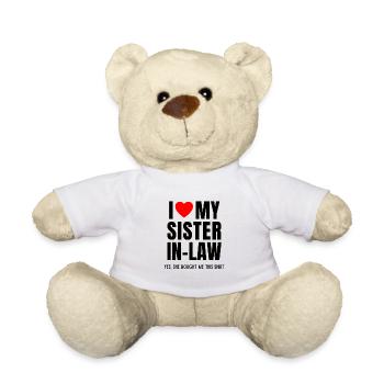 Brother-in-law Sister-in-law Shirt Purchased Gift Saying - Teddy Bear - white - Front