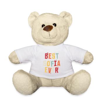 Best Sofia Ever Vorname Retro Text Geschenk - Teddy - Weiß - Vorne