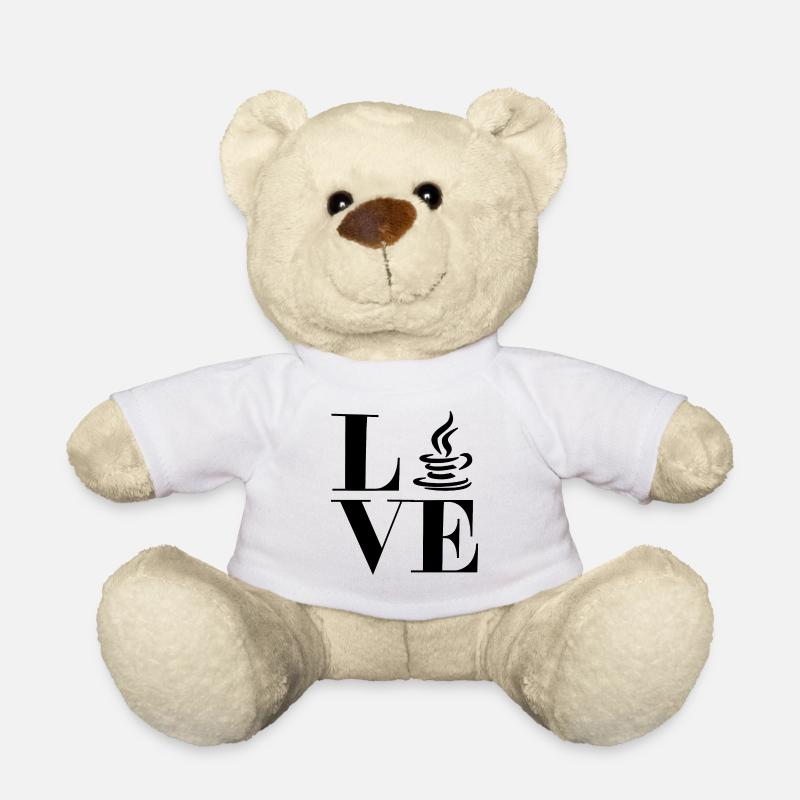 J'aime java - Nounours - blanc