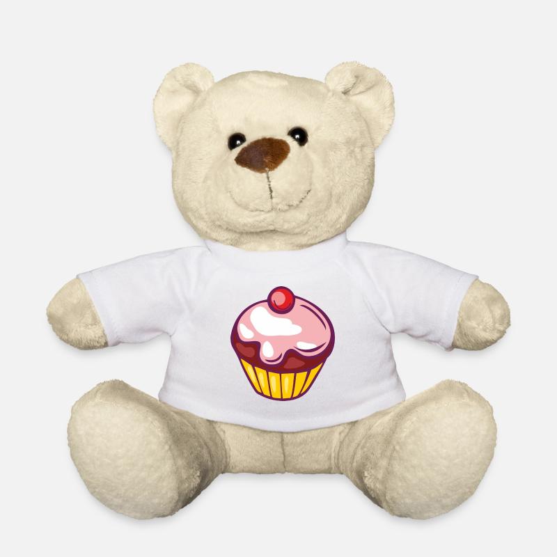 Petit gâteau rose - Nounours - blanc