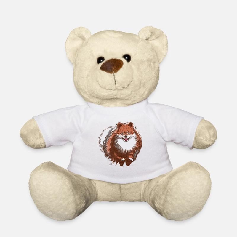 Süßer Spitz rennt auf dich zu - Spitz Hund Design - Teddy - Weiß
